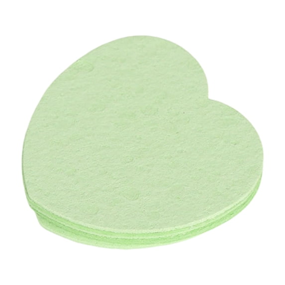 50 Pieces Heart Designed Wood Pulp Cotton Face Sponges Perfect For Sensitive Skin And Deep Cleansing