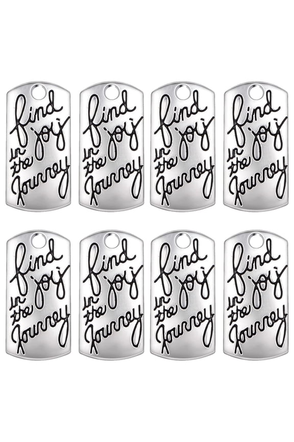 50 Pieces Inspirational Word Charms Alloy Engraved Motivational Words Message Pendants Charms for DIY Necklace Earrings Keychains Jewelry MakingAntique Silver