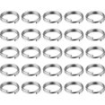 thumbnail image 1 of 50 Pieces Key Rings Key Chain Rings Small Keyring Split Ring for Keys Organization, 10 mm, Silver Color, 1 of 5