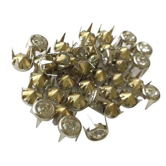 50 Pieces/Lots High Quality Fashion 6/7/8/10mm to Choose Clawed Rhinestone Round Studs Decorative Rivets DIY Rivet Fit Jeans Garment Bags Shoes Crafts - , 6mm