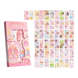 Make A Face Sticker Book Stickers Face Activity Book Educational and  Learning Toy Funny Dress up Princess Doll Sticker for Ages 3+ Kids Girl 
