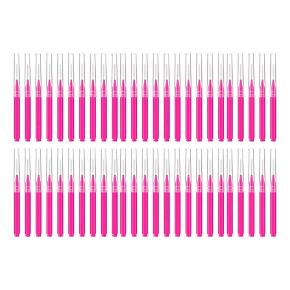 50 Pieces Micros Eyebrow Spoolie Brush with Caps Brow Lamination Tool Eyelash Brush Multifunctional Micros Lash Comb