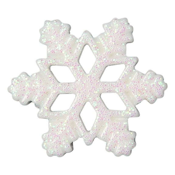 50 Pieces Mini Snowflake for Craft Tiny Small Christmas Embellishment Snow Shaped Craft Decoration with Storage Box for Winter Party DIY Home Decor, 3 Sizes (White)