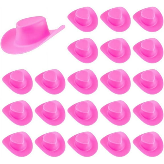 50 Pieces Mini Western Cowboy Hats Hats Plastic Miniature Top Hats Small Hats Lovable Hats Decorations DIY