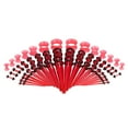 thumbnail image 1 of 50 Pieces Multi Size Gauges , Tapers Tunnels 1.6mm-10mm 14G-00G for Women Men Gauges Expander Ear Stretching , Red, 1 of 8