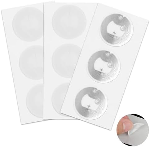 50 Pieces NFC 215 Blank Cards - Round & Square PVC Tags Compatible With TagMo, Amiibo, Android NFC