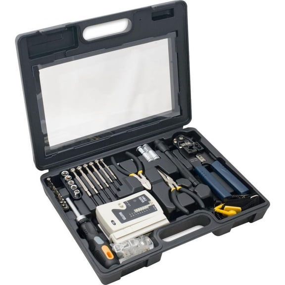 50 PIECE COMPUTER NTWK TOOLKIT MODULAR CRIMPER/MULTI-CABLE TESTER