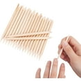 thumbnail image 1 of 50 Pieces Orange Wood Sticks Nail Art Cuticle Stick for Pusher Remover Manicure Pedicure (50 Pieces), 1 of 4