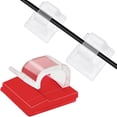 thumbnail image 1 of 50 Pieces Outdoor Cable Clips with Adhesive Tapes, Clear Light Clips Cord Organizer Strong Self Adhesive Mini Hooks Wire Management Holder for Fairy Light Car Office Home Wall Decoration, 1 of 5