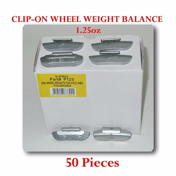 50 Pieces P Style Clip-on Wheel Weight Balance 1.25oz 35 gram P125 Lead Free