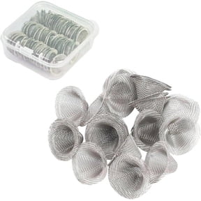50 Pieces Pipe Screens 1 2 Inch Stainless Steel Bowl Screens Filters Conical Design Metal Filters 0 5 Inch Mini Metal Clean Screen Reusable Filters Self Adjustable Size Filter