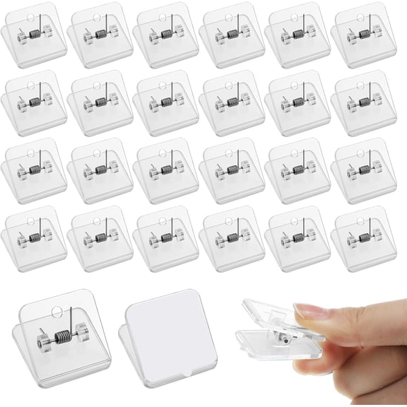 50 Pieces Self Adhesive Clips Tapestry Hangers Wall Clips for Hanging Posters Photos, Postcard Clip for Home Office School Decoration