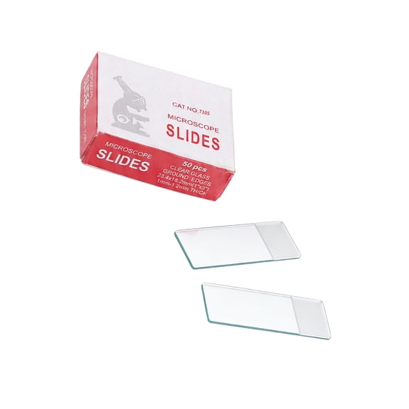 50 Pieces Slides for Microscopy Applications Biology Glass Size 24x76.2mm