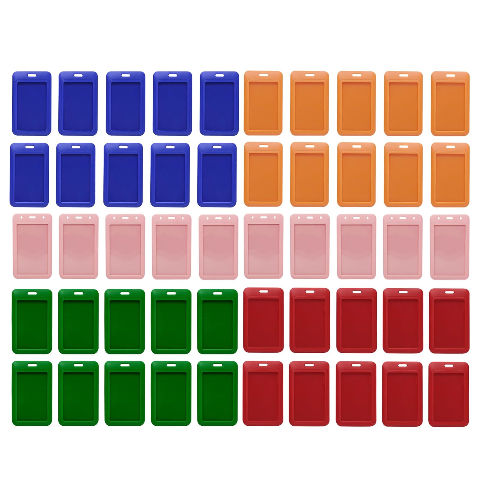 50 Pieces Sliding Id Badge Holder  Card Protector Case For Work Name Business