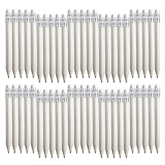 50 Pieces Small Golf Pencils with Rubbers Half Pencils Pencils Golf Pocket Pencils for Writing Drawing Wedding