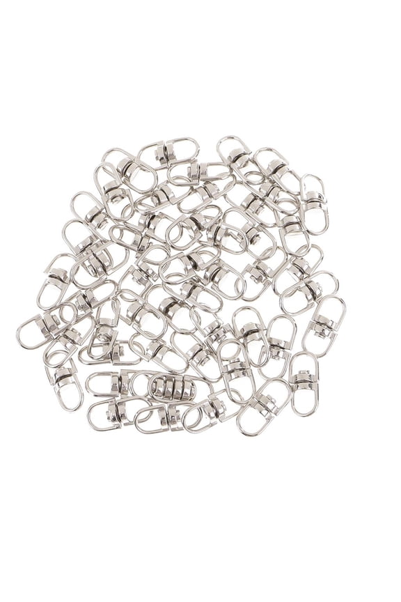 50 Pieces Swivel Key Connectors Two Ended Key Chain Links 15mm