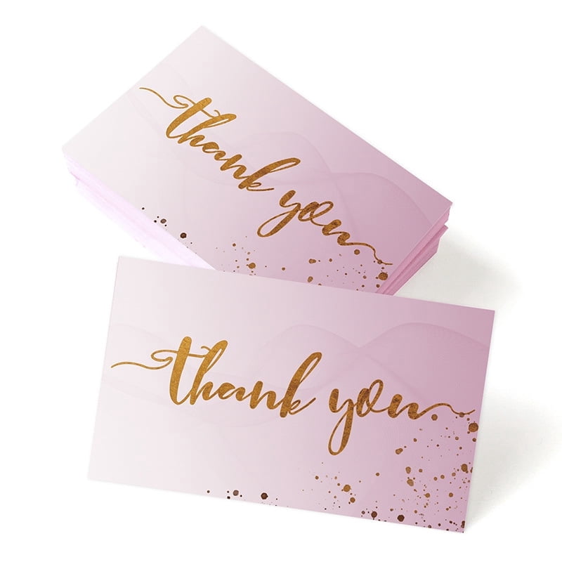 Haizct 50 Pack Pink Thank You Blank Gifts Certificate Scratch
