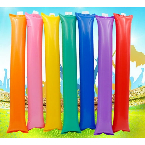 50 Pieces Thunder Sticks Team Spirit Boom Sticks Cheering Sticks Plastic Cheerleading Spirit Stick Clapper Inflatable Noise Makers for Sporting Events Dance