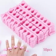 50 Pieces Toe Separators, Manicure Tool, Relaxing Holding ,Soft Foam Toe Stretcher Finger Separators, for Salon Women Girls