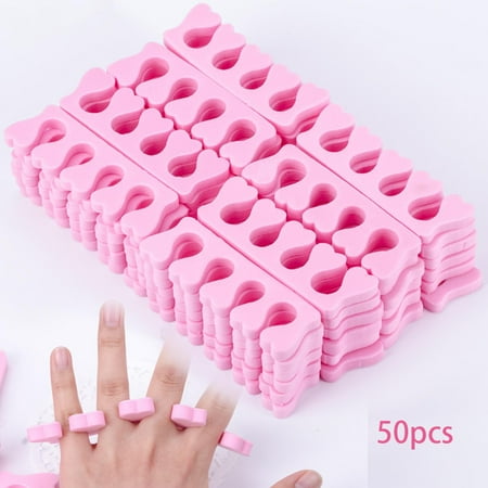 50 Pieces Toe Separators, Tool, ,Soft Foam Toe Stretcher Finger Separators, for Salon