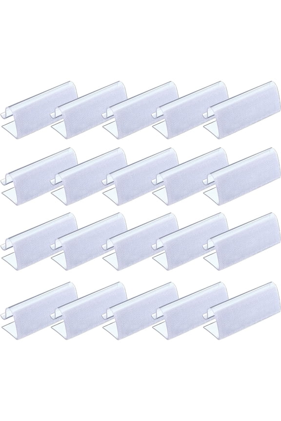 50 Pieces Transparent Clear Table Skirting Clips Model Plastic Tablecloth Clips Holder Clamps for Tablecover 3/4 Inch, 1 Inch with Hook Loop for Indoor Outdoor Wedding Picnic Camping Events