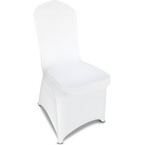 50 Pieces White Chair Covers - Versatile Stretch Polyester Spandex Dining Chair Slipcovers for Dining, Party, Wedding, Banquet, and More