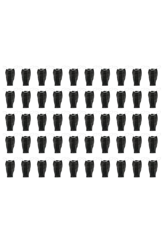 50 Pieces Women Disposable Underwear Thong Panties Black Non Woven Fabric for SPA Travel Massage Tanning