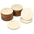 thumbnail image 1 of 50 Pieces Wood Circles Unfinished Round Pre-Drilled Tags (4 Inch), 1 of 8