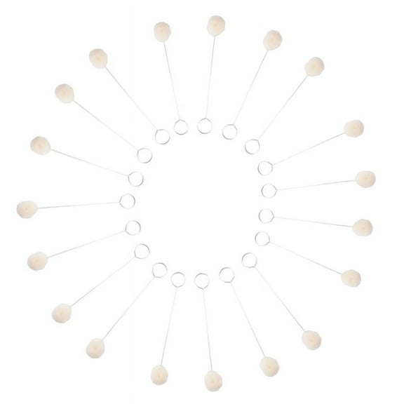 50 Pieces Wool Daubers Ball Brush Leather Dye Dauber Dyeing Applicator with Metal Handle for DIY Crafts Projects