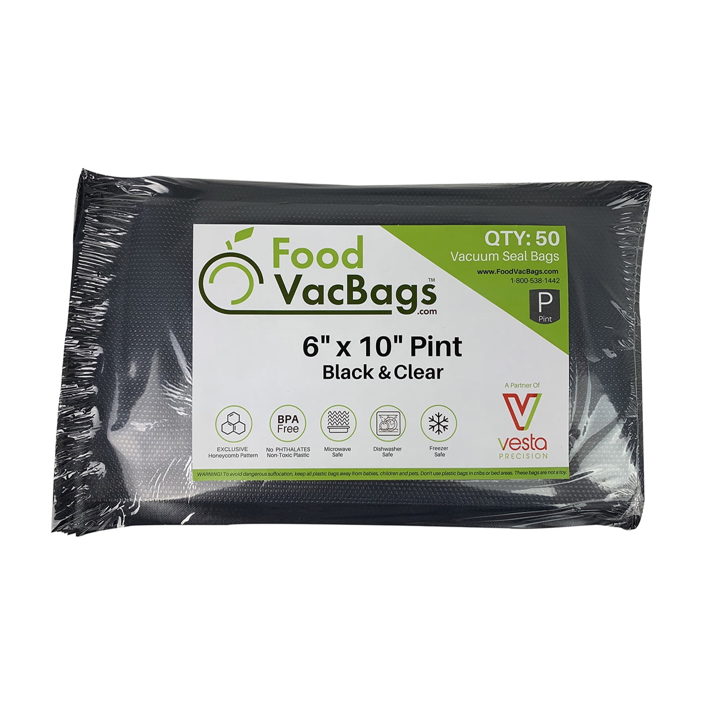 50pcs Vacuum Sealer Bags For Food Black Printed Biodegradable Vacuum Food  Seal Bag Food Vacuum Sealer
