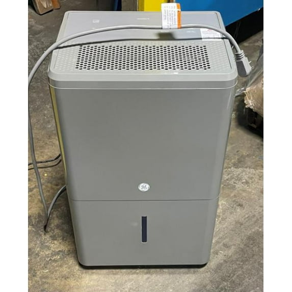 GE® Energy Star® 50 Pint Portable Dehumidifier with Built-in Pump and Smart Dry for Wet Spaces, Gray