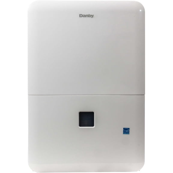 50 Pint Dehumidifier with Pump in White Electronic controls with LED display