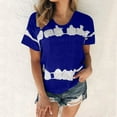 thumbnail image 1 of Up to 50% off Pitauce Summer Tops for Women Plus Size Crew Neck Graphic Printed Short Sleeve Shirts Casual Loose Fit Pullover Basic Tunic Tops on Clearance, 1 of 3