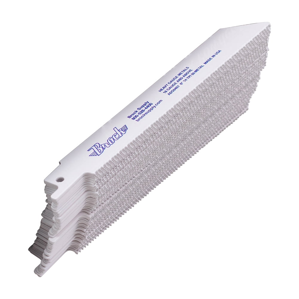 50 Pk Premium Bi-Metal 14 TPI Reciprocating Saw Blades Plastic Wood Non-Ferrous Metal for Industrial Shop Home DIY Hobby
