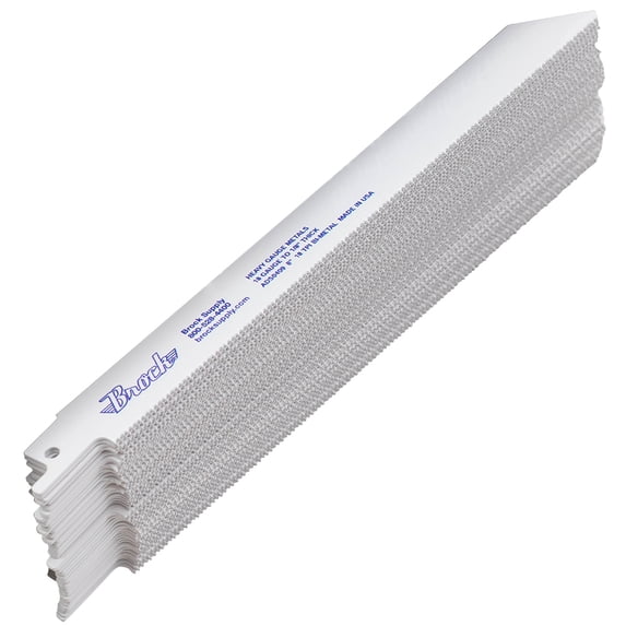 50 Pk Premium Bi Metal 18 TPI 8" x 3/4" x .035" Reciprocating Saw Blades Plastic Wood Non Ferrous Metal for Industrial Shop DIY Hobby