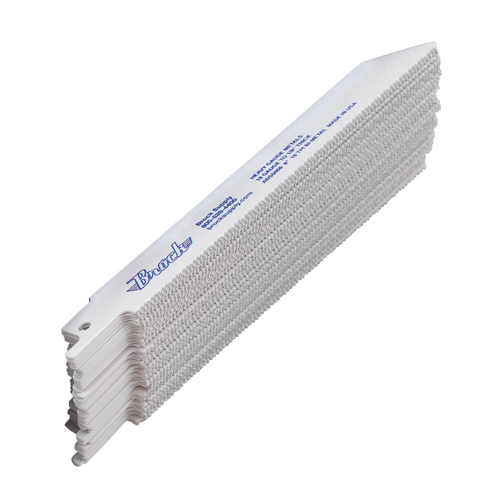 50 Pk Set Premium Bi-Metal Reciprocating 18 TPI Saw Blades Plastic Wood Non-Ferrous Metal for Industrial Shop DIY Hobby