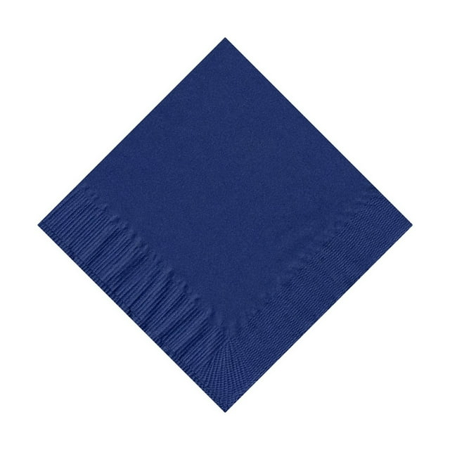 50 Plain Solid Colors Beverage Cocktail Napkins Paper Navy Blue