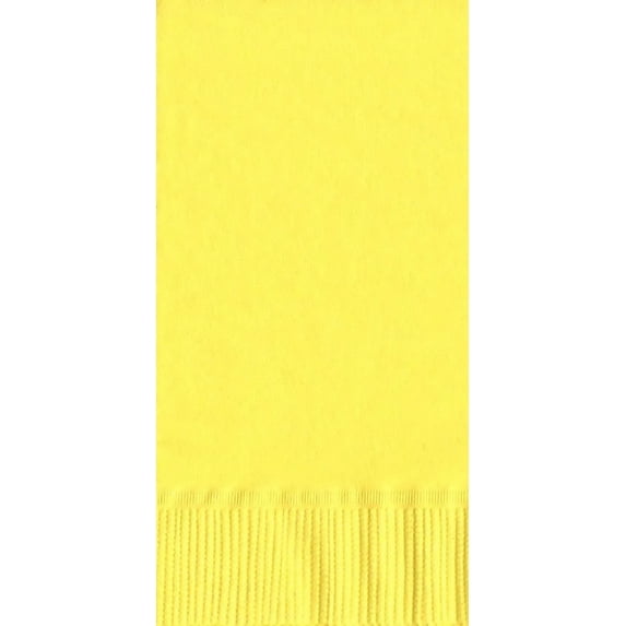 50 Plain Solid Colors Dinner Hand Towel Napkins Paper - Yellow
