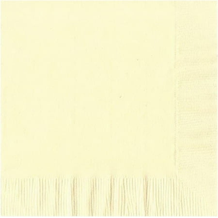 50 Plain Solid Colors Luncheon Dinner Napkins Paper - Ivory