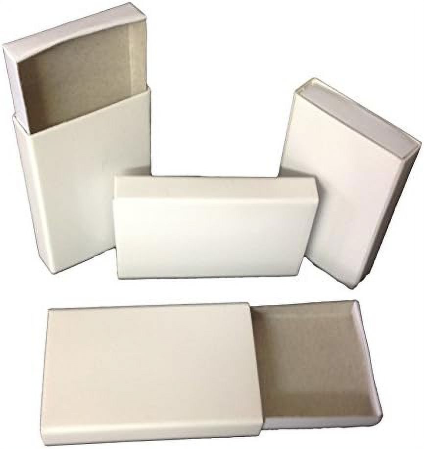 50 Plain White Cardboard Slide Tray Type Candy Storage Boxes