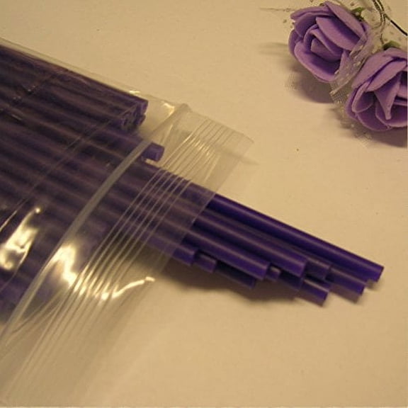 50 Plastic 6"x 5/32" (4mm) Purple Lollipop Sticks for Cake Pops or Lollipop Candy