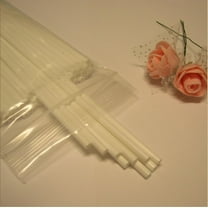 50 Plastic 6" x 5/32" (4mm)White Lollipop Sticks for Cake Pops or Lollipop Candy