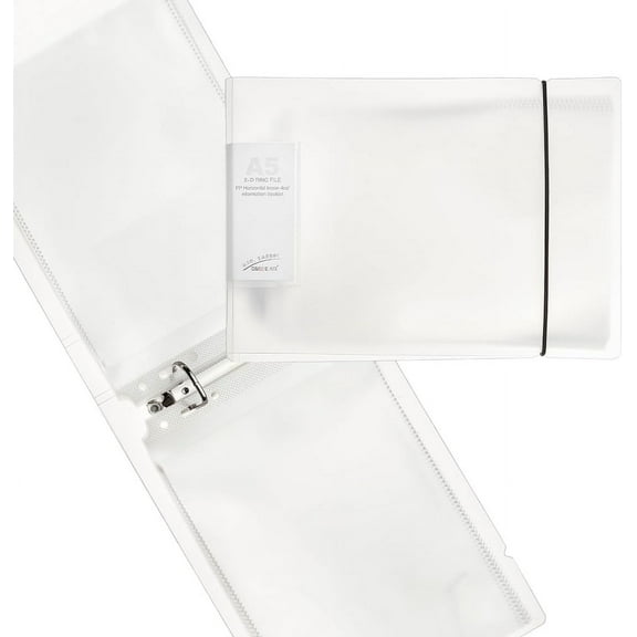 50 Pockets A5 PVC Loose Leaf Binder Greeting Card Organizer Postcard ote Album 6 Holes otocard Sleeves 2 Ring Binder Double-Sided 1 Pocket oto Pages otocards Holder for Album otos