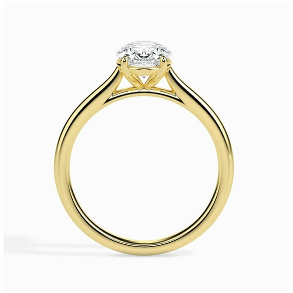 50 Pointer oval lab grown Solitaire Ring