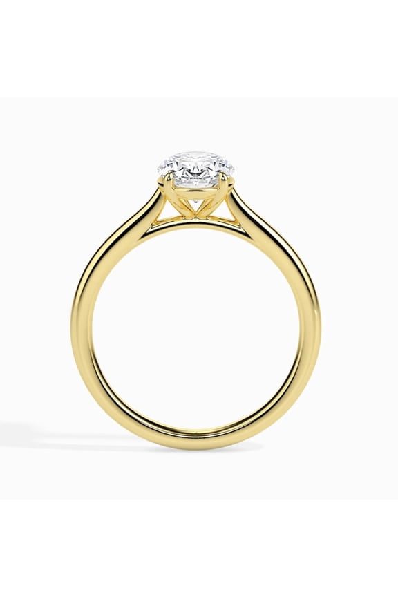 50 Pointer oval lab grown Solitaire Ring