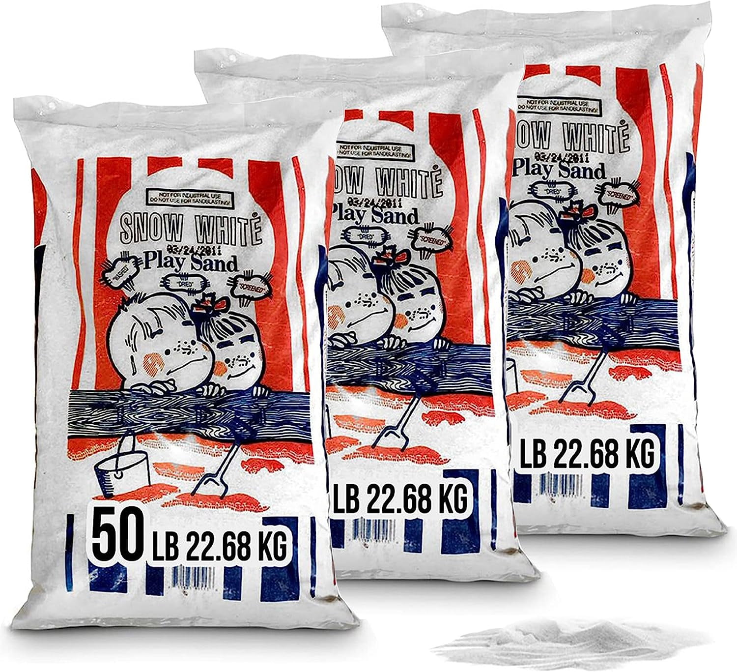 50 Pound Bag White Play Sand for Sandboxes and Sand Tables at Parks