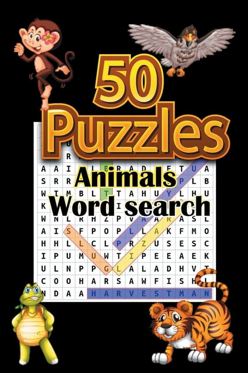 50 Puzzles Animals word search: 50 Puzzles, Word Find Puzzle Book For ...