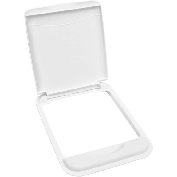 50 Qt Under Sink Garbage Can Lid for Base Kitchen and Bathroom Cabinet, Replacement Plastic Trash Bin Lid Only, White