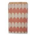 thumbnail image 1 of 50 Qty 6" x 9" Decorative Flat Paper Gift Bags - Flamingo-Pink Leaf Pattern on Brown Kraft Bags - For Sales/Treats/Parties Cookies/Gifts - N'icePackaging, 1 of 6