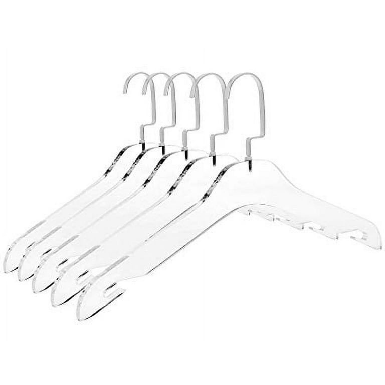 Designstyles designstyles clear acrylic clothes hangers - 10 pk stylish and heavy  duty .5 inch thick premium quality closet clothing organiz